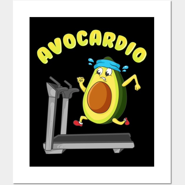 Cute & Funny Avo-Cardio Avocado Cardio Gym Pun Wall Art by theperfectpresents
